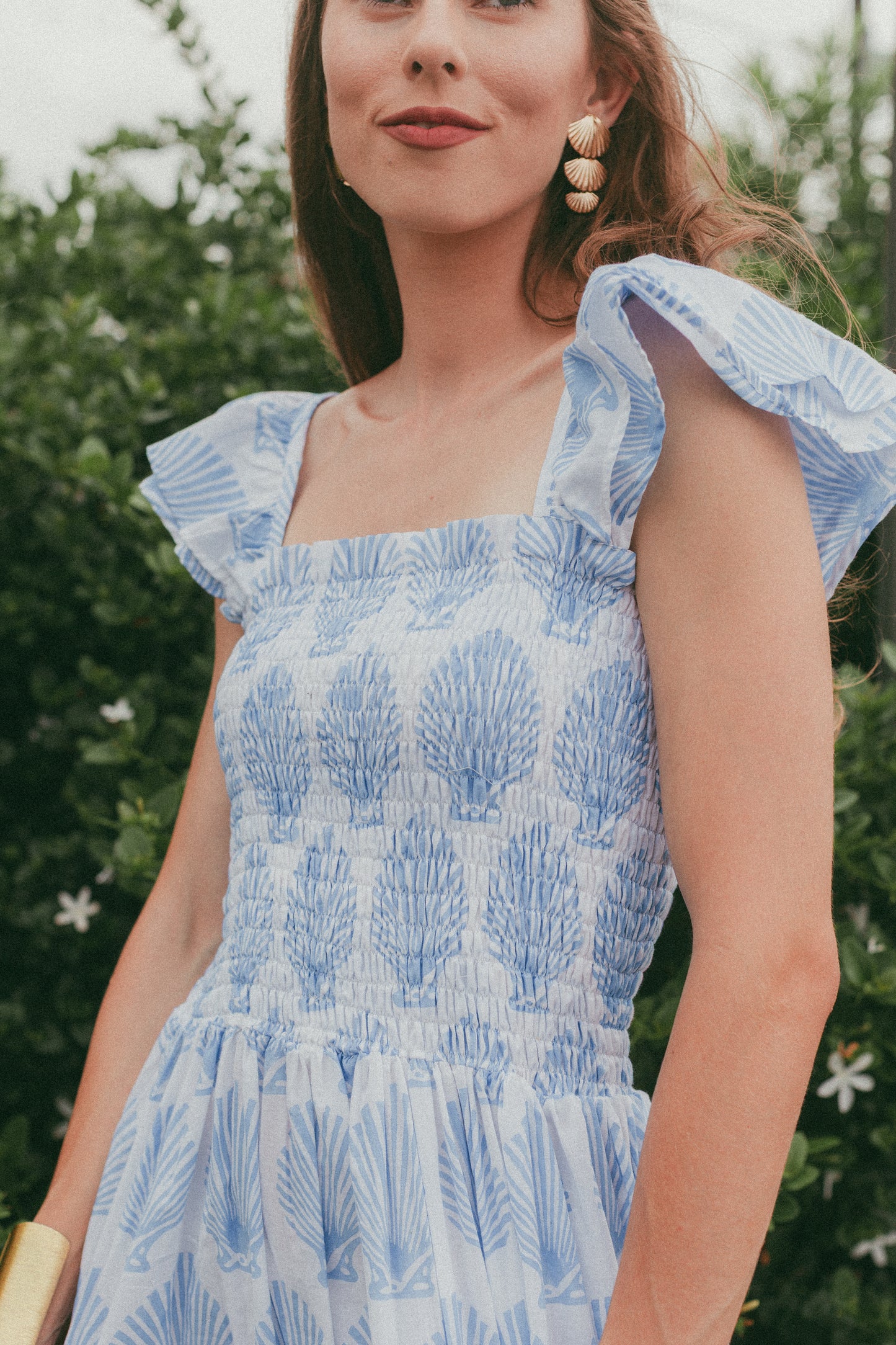 Iris Midi Dress | Whispy Blue