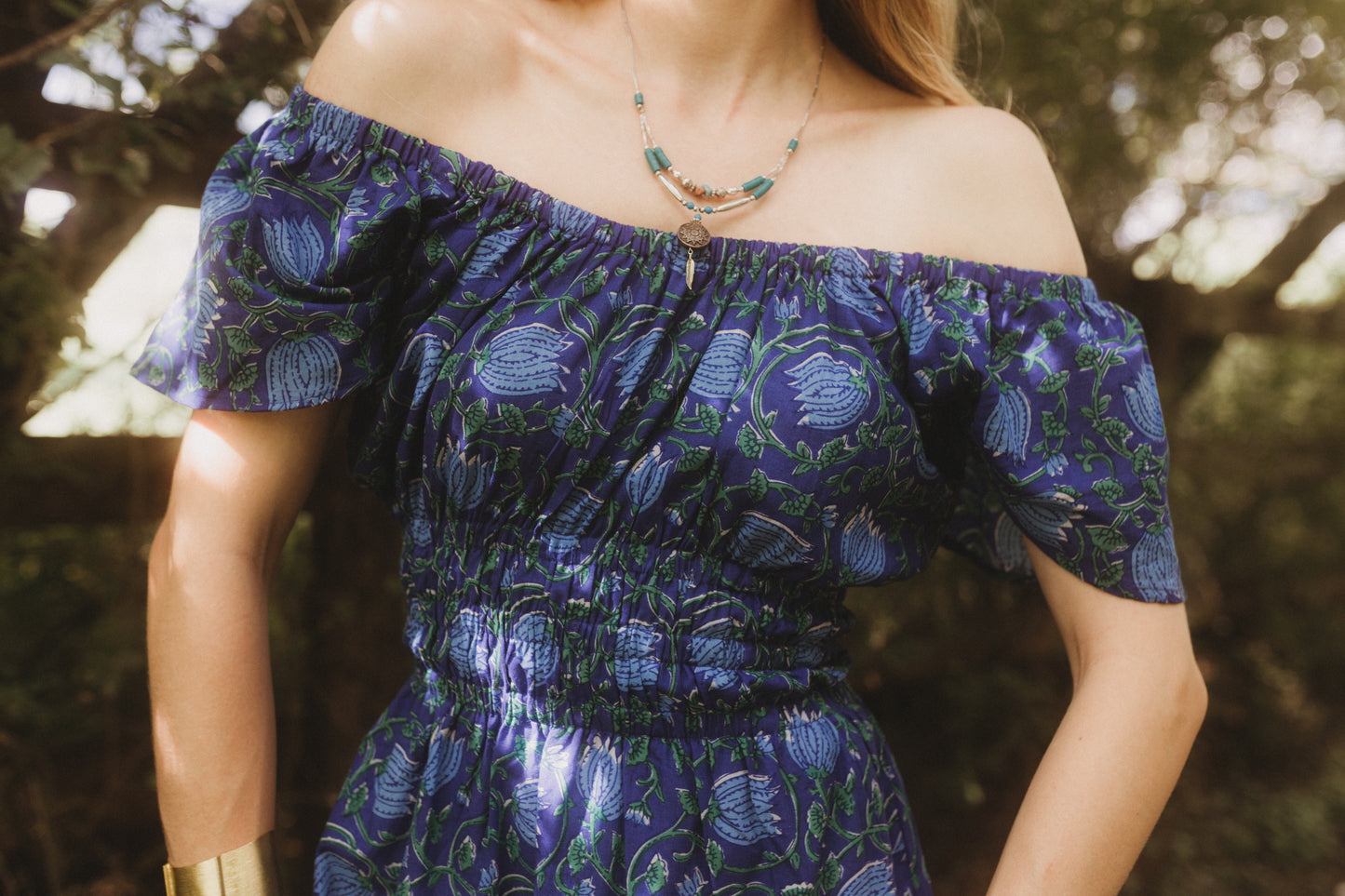 Lydia Dress | Blue Caribbean