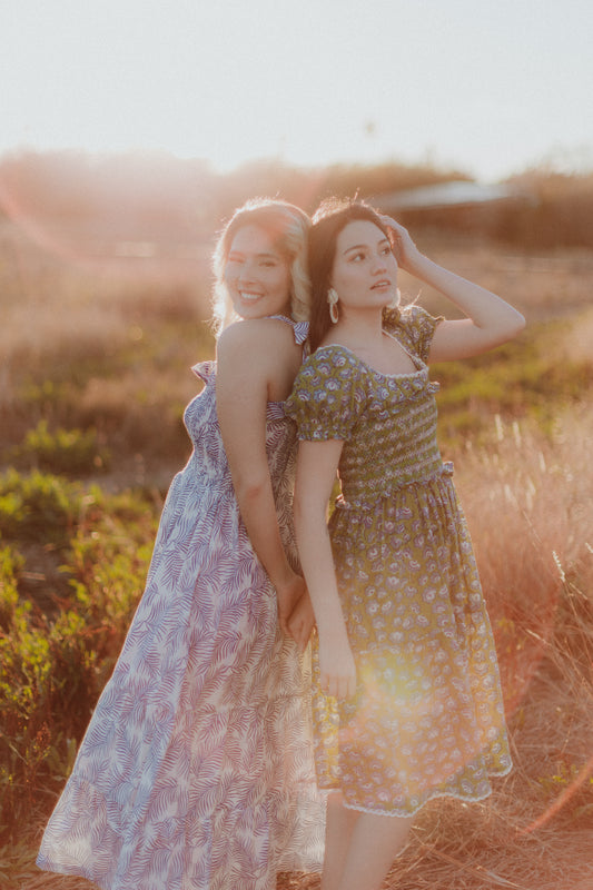 Mona Midi Dress | Green Pacific Floral