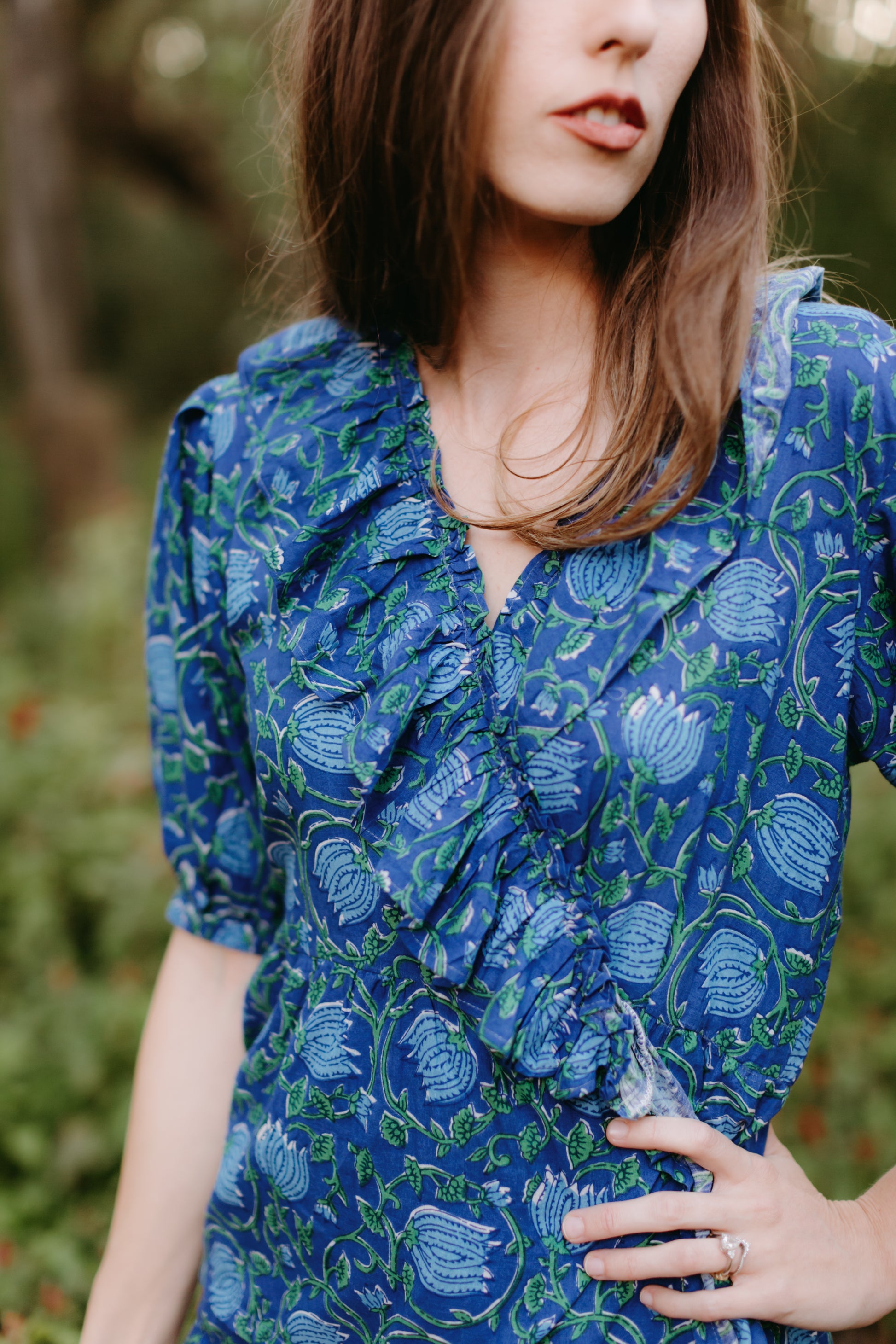 Charlie Wrap Dress | Blue Caribbean Charlie Wrap Dress | Blue Caribbean