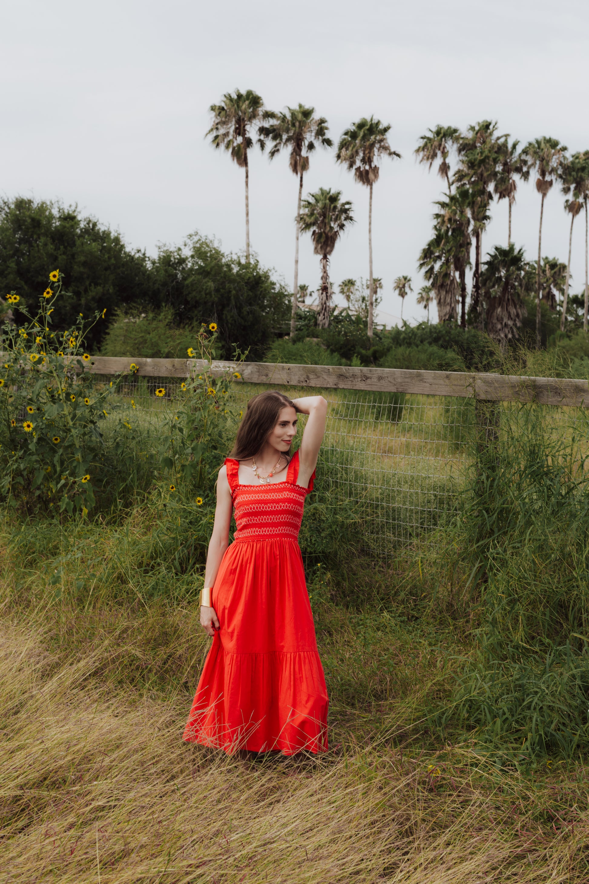 tomato red dress The Mini Aber Dress