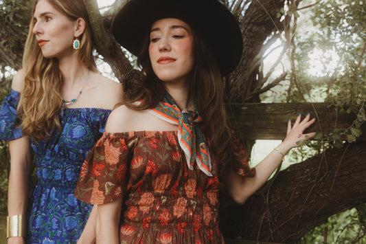 Lydia Dress | Blue Caribbean