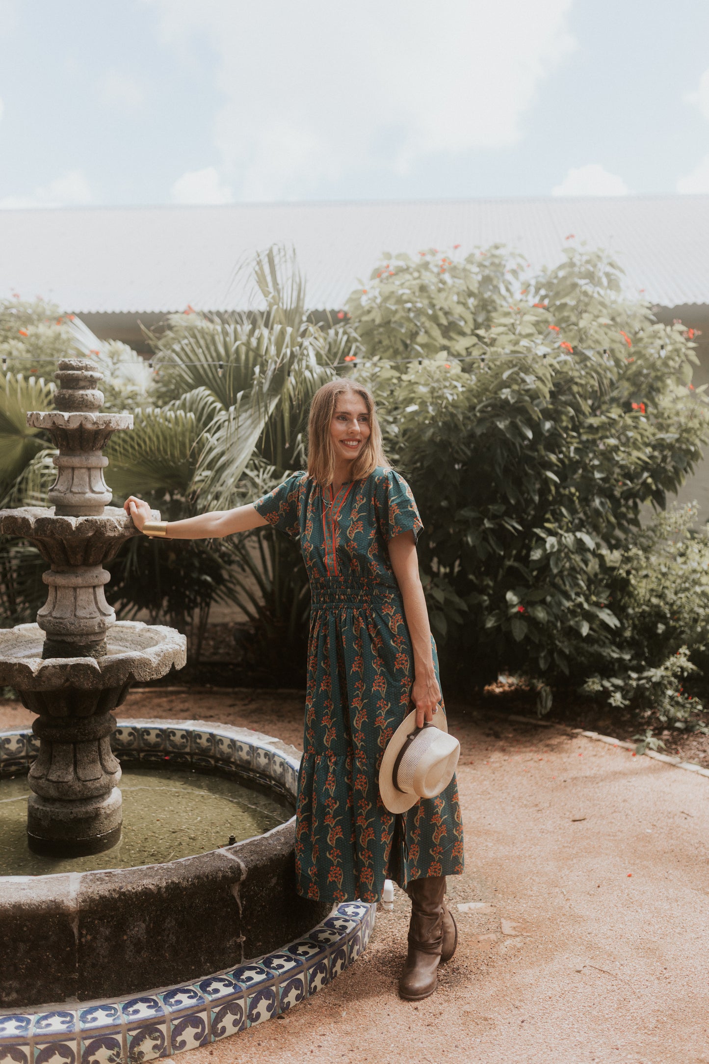 Elise Midi Dress | Mistletoe Print