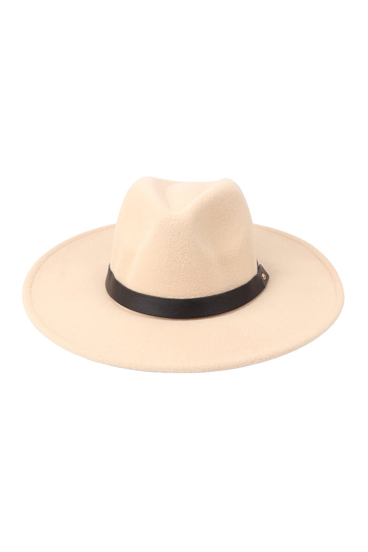 Fedora Hat-Black Leather Strap