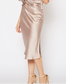 Rosé Slit Skirt Taupe